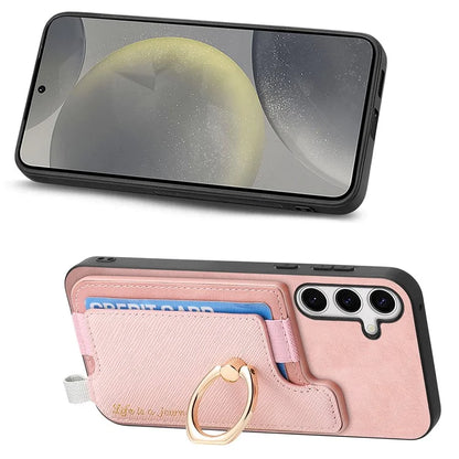 B5 For Samsung	Galaxy S24 Case 2-in-1 Magnetic Detachable Card Holder Leather+TPU Phone Cover