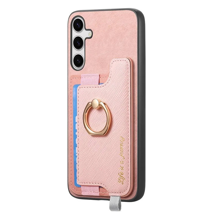B5 For Samsung	Galaxy S24 Case 2-in-1 Magnetic Detachable Card Holder Leather+TPU Phone Cover