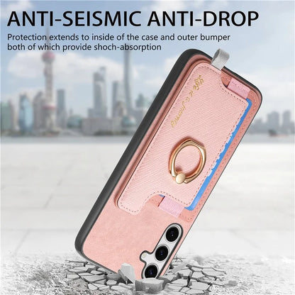 B5 For Samsung	Galaxy S24 Case 2-in-1 Magnetic Detachable Card Holder Leather+TPU Phone Cover