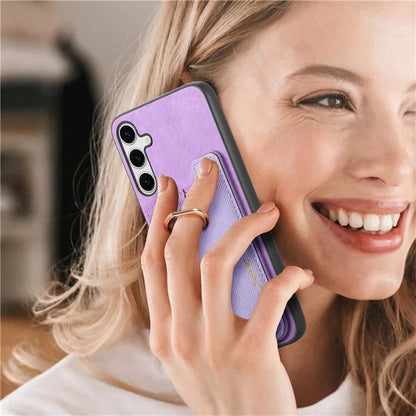 B5 For Samsung	Galaxy S24 Case 2-in-1 Magnetic Detachable Card Holder Leather+TPU Phone Cover