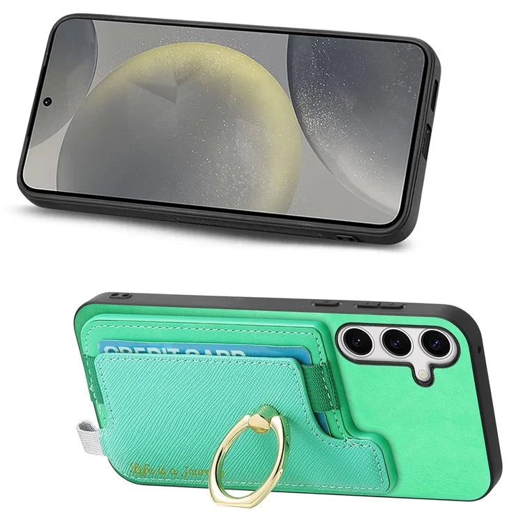 B5 For Samsung	Galaxy S24 Case 2-in-1 Magnetic Detachable Card Holder Leather+TPU Phone Cover