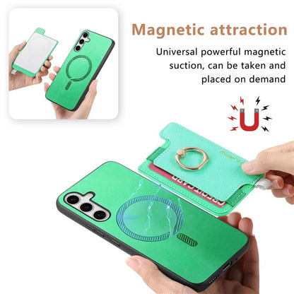 B5 For Samsung	Galaxy S24 Case 2-in-1 Magnetic Detachable Card Holder Leather+TPU Phone Cover