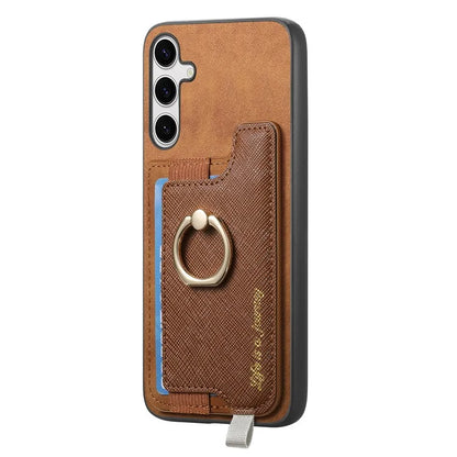 B5 For Samsung	Galaxy S24 Case 2-in-1 Magnetic Detachable Card Holder Leather+TPU Phone Cover
