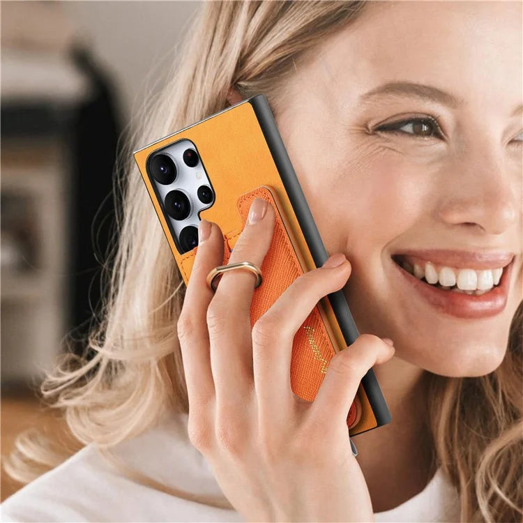 B5 For Samsung Galaxy S24 Ultra Case 2-in-1 Magnetic Detachable Card Holder Leather+TPU Phone Cover