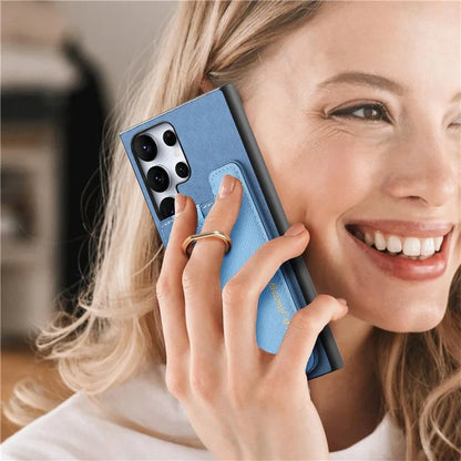 B5 For Samsung Galaxy S24 Ultra Case 2-in-1 Magnetic Detachable Card Holder Leather+TPU Phone Cover