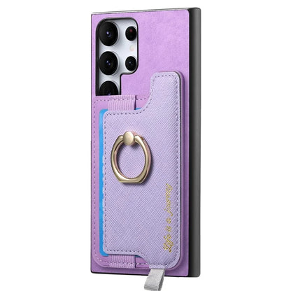 B5 For Samsung Galaxy S24 Ultra Case 2-in-1 Magnetic Detachable Card Holder Leather+TPU Phone Cover