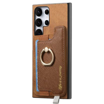 B5 For Samsung Galaxy S24 Ultra Case 2-in-1 Magnetic Detachable Card Holder Leather+TPU Phone Cover