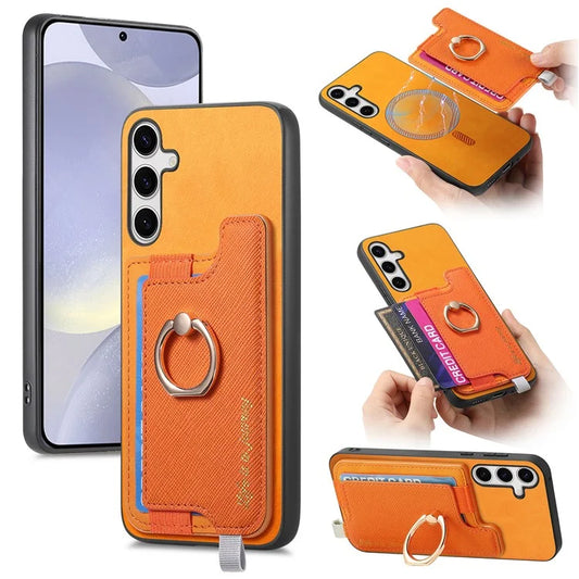 B5 For Samsung Galaxy S24+ Case 2-in-1 Magnetic Detachable Card Holder Leather+TPU Phone Cover