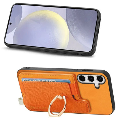 B5 For Samsung Galaxy S24+ Case 2-in-1 Magnetic Detachable Card Holder Leather+TPU Phone Cover