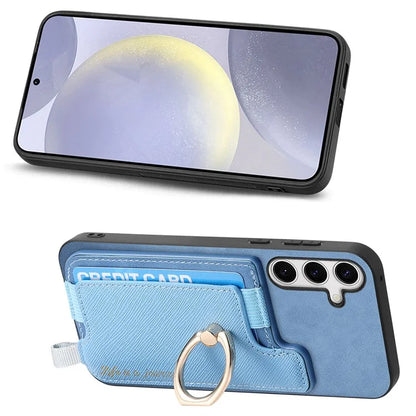 B5 For Samsung Galaxy S24+ Case 2-in-1 Magnetic Detachable Card Holder Leather+TPU Phone Cover