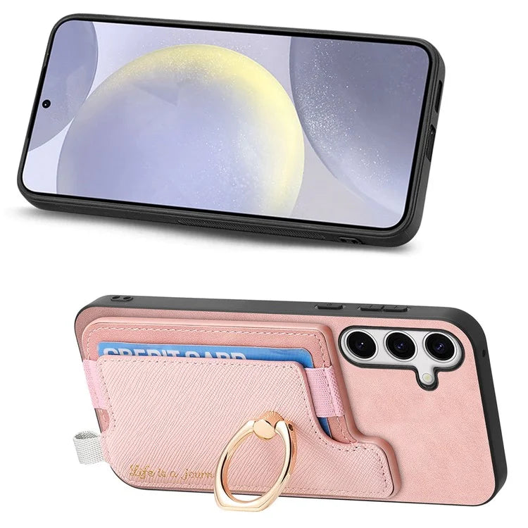 B5 For Samsung Galaxy S24+ Case 2-in-1 Magnetic Detachable Card Holder Leather+TPU Phone Cover