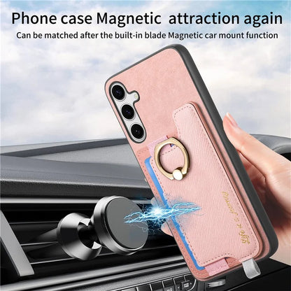 B5 For Samsung Galaxy S24+ Case 2-in-1 Magnetic Detachable Card Holder Leather+TPU Phone Cover