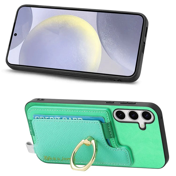 B5 For Samsung Galaxy S24+ Case 2-in-1 Magnetic Detachable Card Holder Leather+TPU Phone Cover
