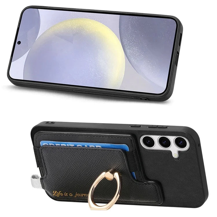 B5 For Samsung Galaxy S24+ Case 2-in-1 Magnetic Detachable Card Holder Leather+TPU Phone Cover