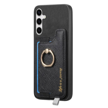 B5 For Samsung Galaxy S24+ Case 2-in-1 Magnetic Detachable Card Holder Leather+TPU Phone Cover