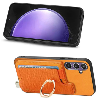 B5 For Samsung Galaxy S23 FE Case 2-in-1 Magnetic Detachable Card Holder Leather+TPU Phone Cover