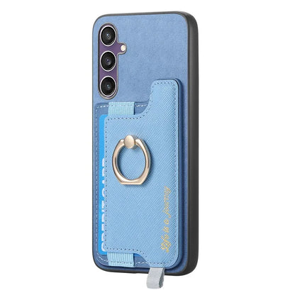 B5 For Samsung Galaxy S23 FE Case 2-in-1 Magnetic Detachable Card Holder Leather+TPU Phone Cover