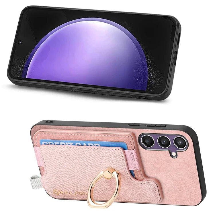 B5 For Samsung Galaxy S23 FE Case 2-in-1 Magnetic Detachable Card Holder Leather+TPU Phone Cover
