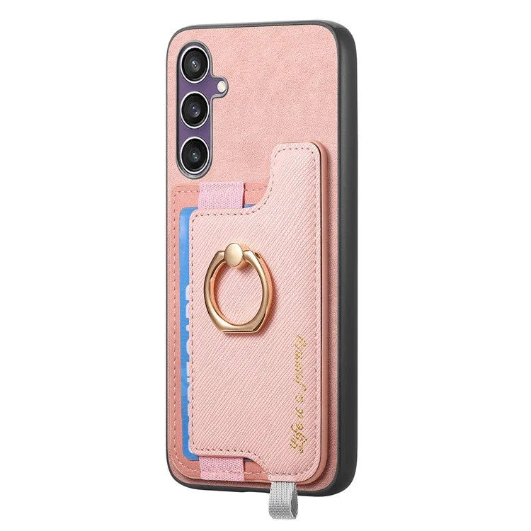 B5 For Samsung Galaxy S23 FE Case 2-in-1 Magnetic Detachable Card Holder Leather+TPU Phone Cover