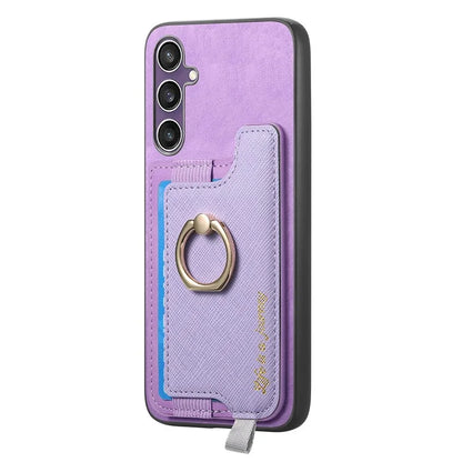 B5 For Samsung Galaxy S23 FE Case 2-in-1 Magnetic Detachable Card Holder Leather+TPU Phone Cover