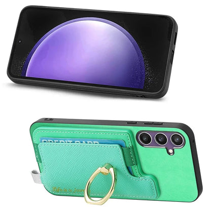 B5 For Samsung Galaxy S23 FE Case 2-in-1 Magnetic Detachable Card Holder Leather+TPU Phone Cover
