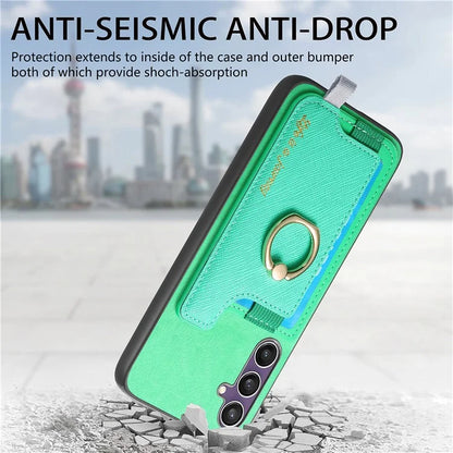 B5 For Samsung Galaxy S23 FE Case 2-in-1 Magnetic Detachable Card Holder Leather+TPU Phone Cover