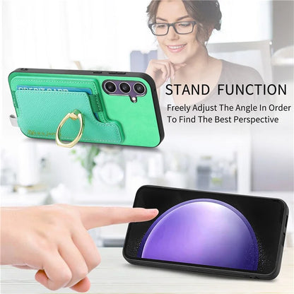 B5 For Samsung Galaxy S23 FE Case 2-in-1 Magnetic Detachable Card Holder Leather+TPU Phone Cover