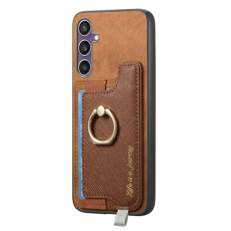 B5 For Samsung Galaxy S23 FE Case 2-in-1 Magnetic Detachable Card Holder Leather+TPU Phone Cover