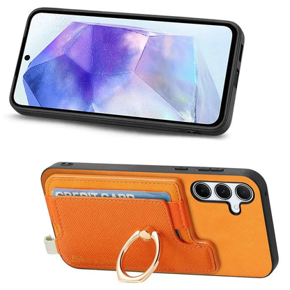 B5 For Samsung Galaxy A55 5G Case 2-in-1 Magnetic Detachable Card Holder Leather+TPU Phone Cover