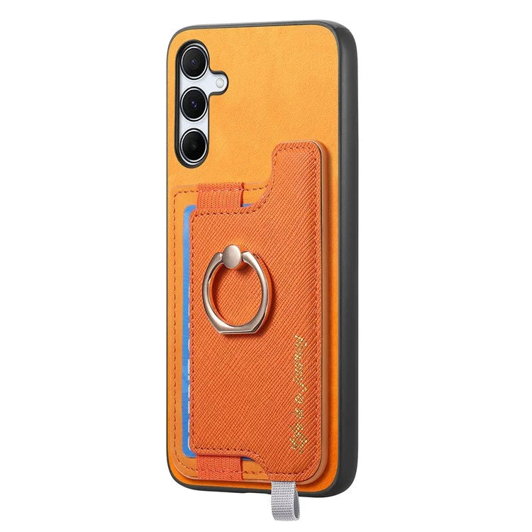 B5 For Samsung Galaxy A55 5G Case 2-in-1 Magnetic Detachable Card Holder Leather+TPU Phone Cover