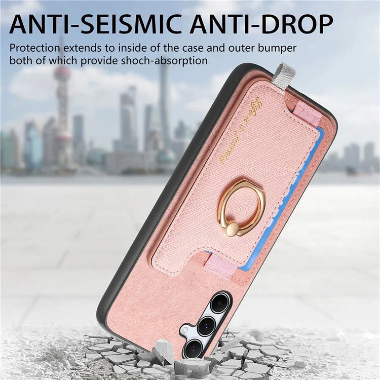 B5 For Samsung Galaxy A55 5G Case 2-in-1 Magnetic Detachable Card Holder Leather+TPU Phone Cover