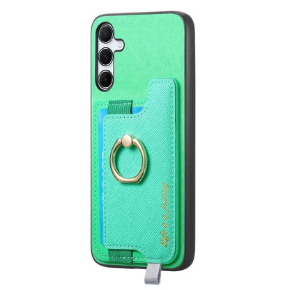 B5 For Samsung Galaxy A55 5G Case 2-in-1 Magnetic Detachable Card Holder Leather+TPU Phone Cover