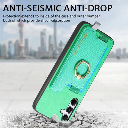 B5 For Samsung Galaxy A55 5G Case 2-in-1 Magnetic Detachable Card Holder Leather+TPU Phone Cover