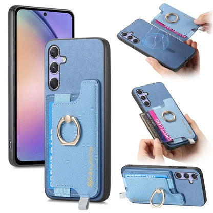 B5 For Samsung Galaxy A54 5G Case 2-in-1 Magnetic Detachable Card Holder Leather+TPU Phone Cover