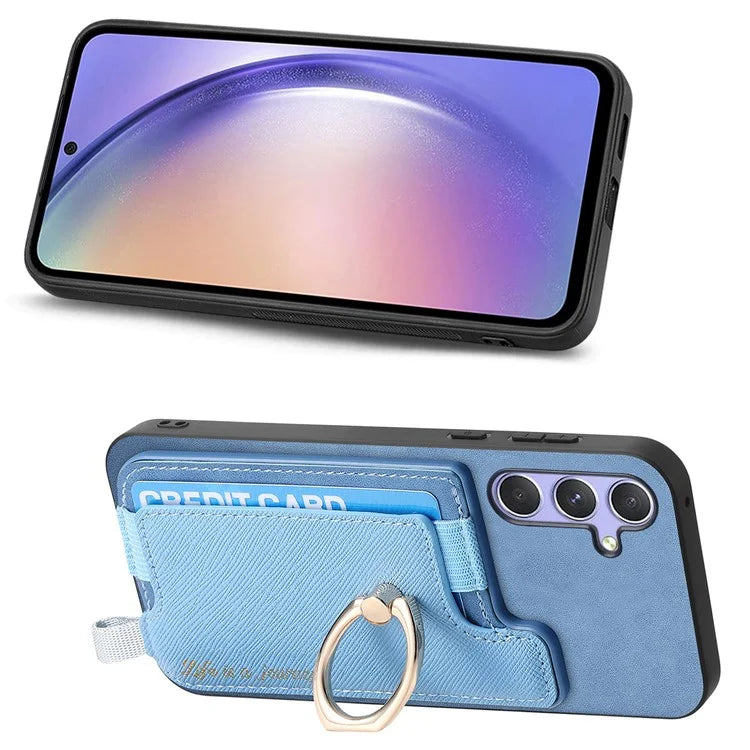 B5 For Samsung Galaxy A54 5G Case 2-in-1 Magnetic Detachable Card Holder Leather+TPU Phone Cover