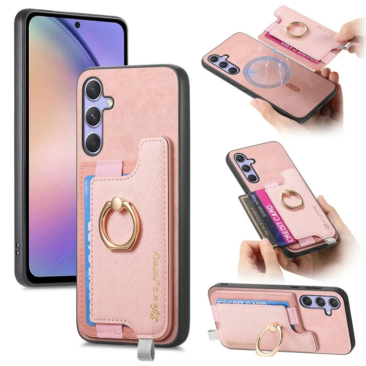 B5 For Samsung Galaxy A54 5G Case 2-in-1 Magnetic Detachable Card Holder Leather+TPU Phone Cover