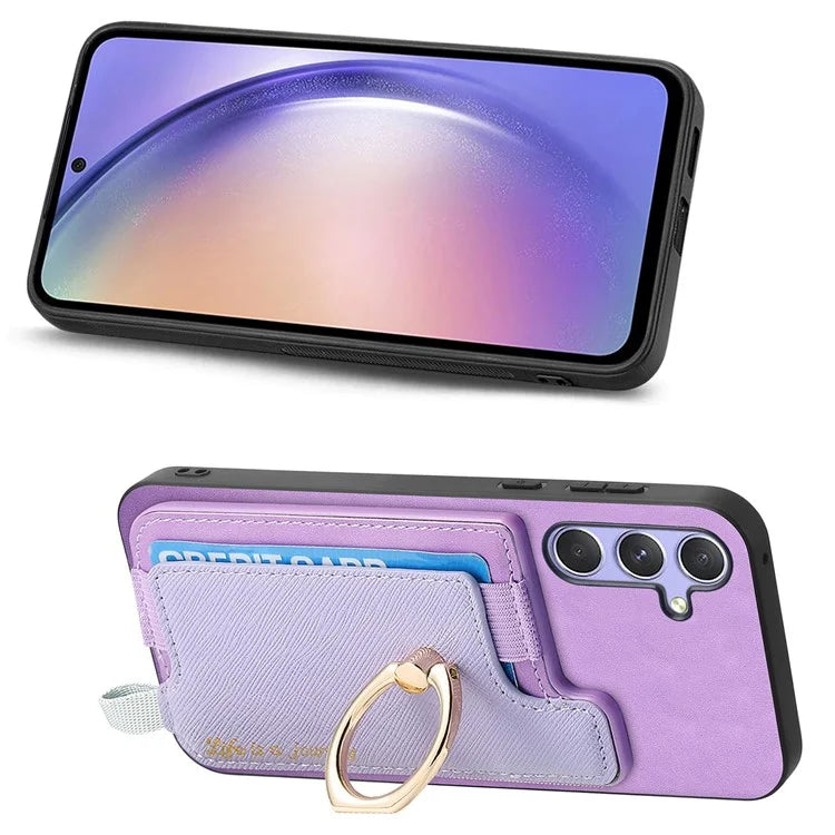 B5 For Samsung Galaxy A54 5G Case 2-in-1 Magnetic Detachable Card Holder Leather+TPU Phone Cover