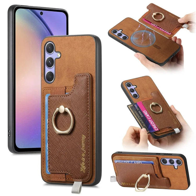 B5 For Samsung Galaxy A54 5G Case 2-in-1 Magnetic Detachable Card Holder Leather+TPU Phone Cover
