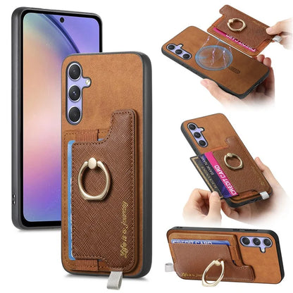 B5 For Samsung Galaxy A54 5G Case 2-in-1 Magnetic Detachable Card Holder Leather+TPU Phone Cover