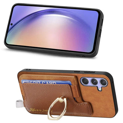 B5 For Samsung Galaxy A54 5G Case 2-in-1 Magnetic Detachable Card Holder Leather+TPU Phone Cover