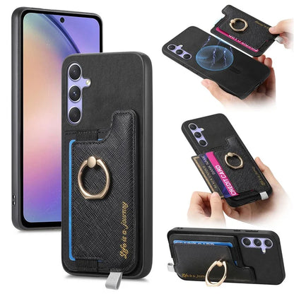 B5 For Samsung Galaxy A54 5G Case 2-in-1 Magnetic Detachable Card Holder Leather+TPU Phone Cover