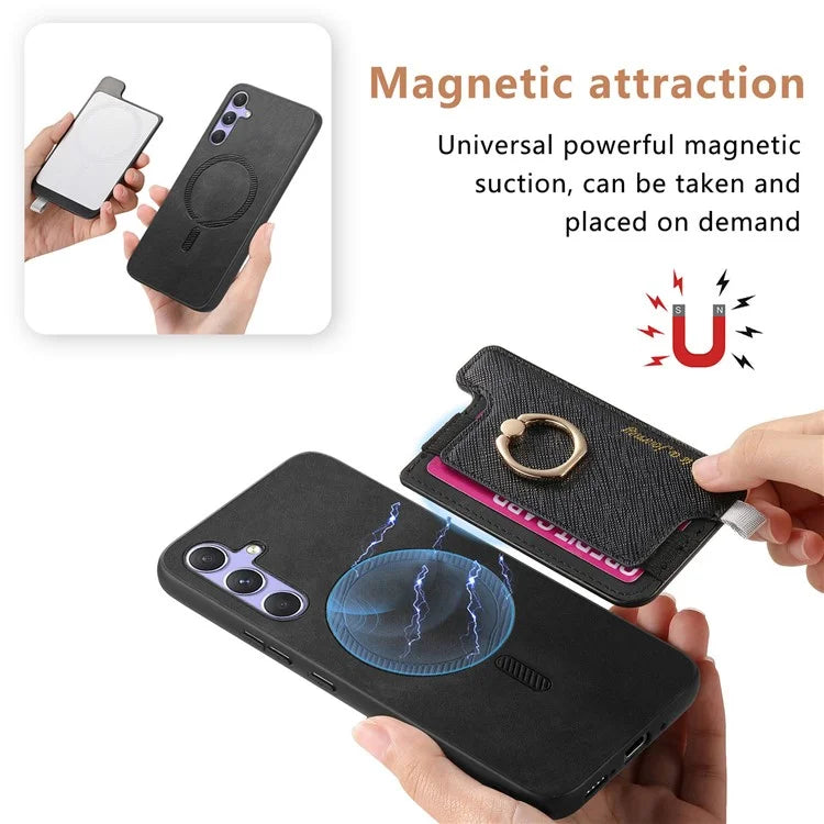 B5 For Samsung Galaxy A54 5G Case 2-in-1 Magnetic Detachable Card Holder Leather+TPU Phone Cover