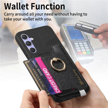 B5 For Samsung Galaxy A54 5G Case 2-in-1 Magnetic Detachable Card Holder Leather+TPU Phone Cover