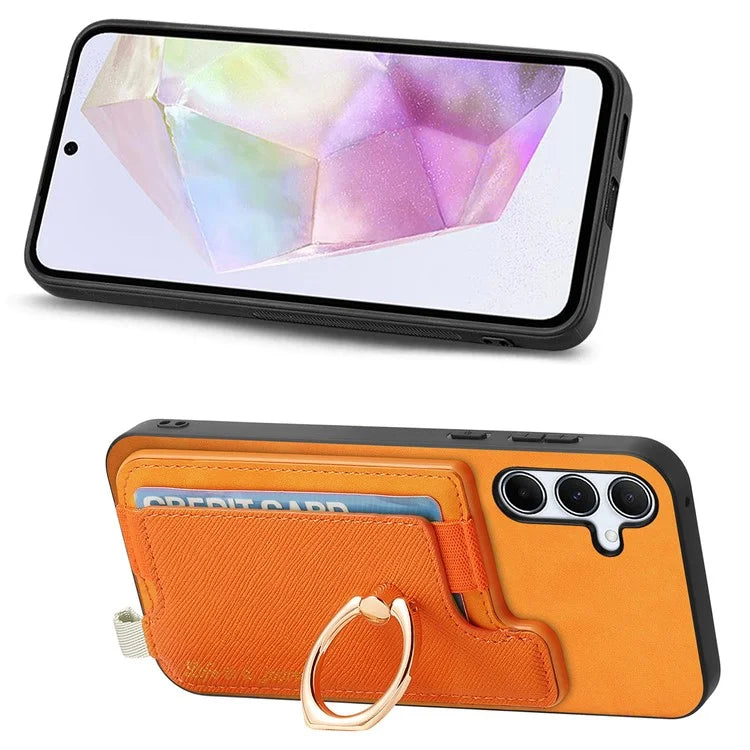 B5 For Samsung Galaxy A35 5G Case 2-in-1 Magnetic Detachable Card Holder Leather+TPU Phone Cover