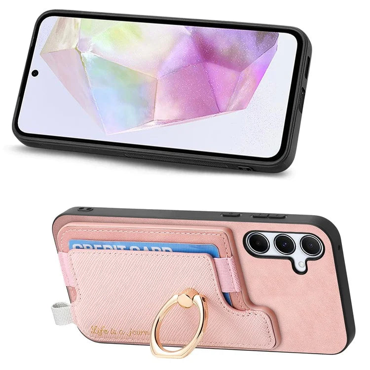 B5 For Samsung Galaxy A35 5G Case 2-in-1 Magnetic Detachable Card Holder Leather+TPU Phone Cover