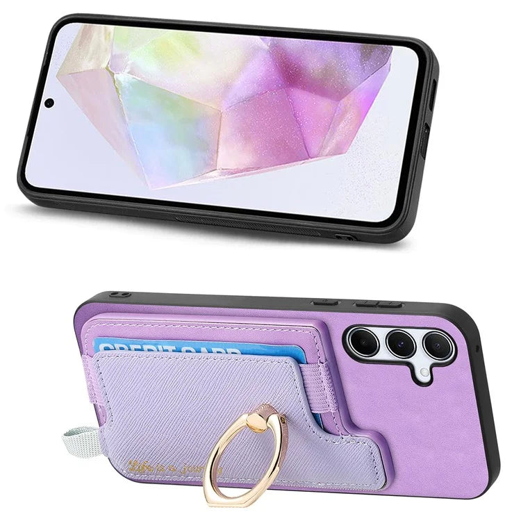 B5 For Samsung Galaxy A35 5G Case 2-in-1 Magnetic Detachable Card Holder Leather+TPU Phone Cover
