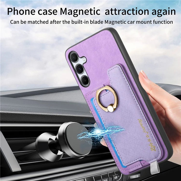B5 For Samsung Galaxy A35 5G Case 2-in-1 Magnetic Detachable Card Holder Leather+TPU Phone Cover