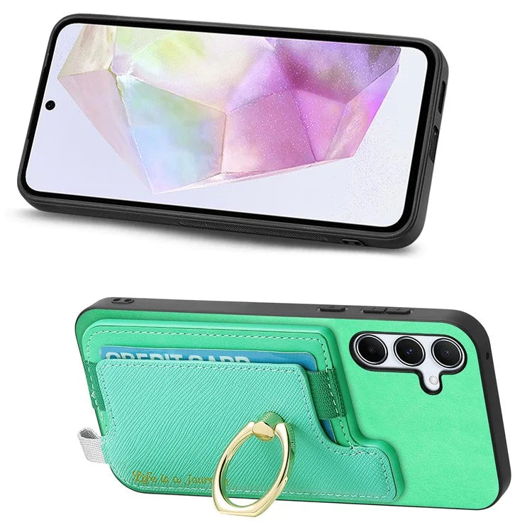 B5 For Samsung Galaxy A35 5G Case 2-in-1 Magnetic Detachable Card Holder Leather+TPU Phone Cover