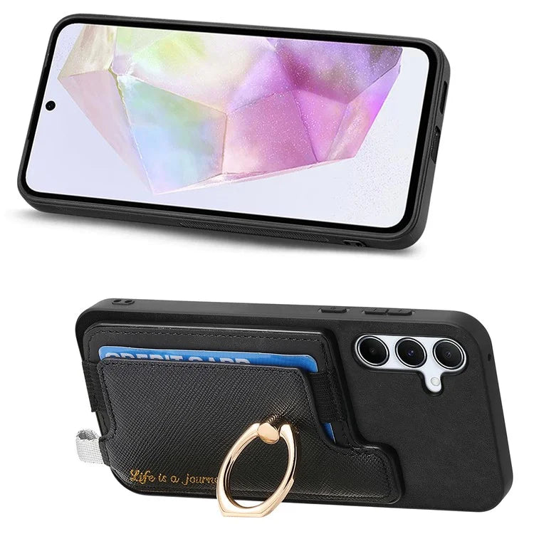 B5 For Samsung Galaxy A35 5G Case 2-in-1 Magnetic Detachable Card Holder Leather+TPU Phone Cover