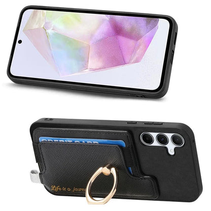 B5 For Samsung Galaxy A35 5G Case 2-in-1 Magnetic Detachable Card Holder Leather+TPU Phone Cover
